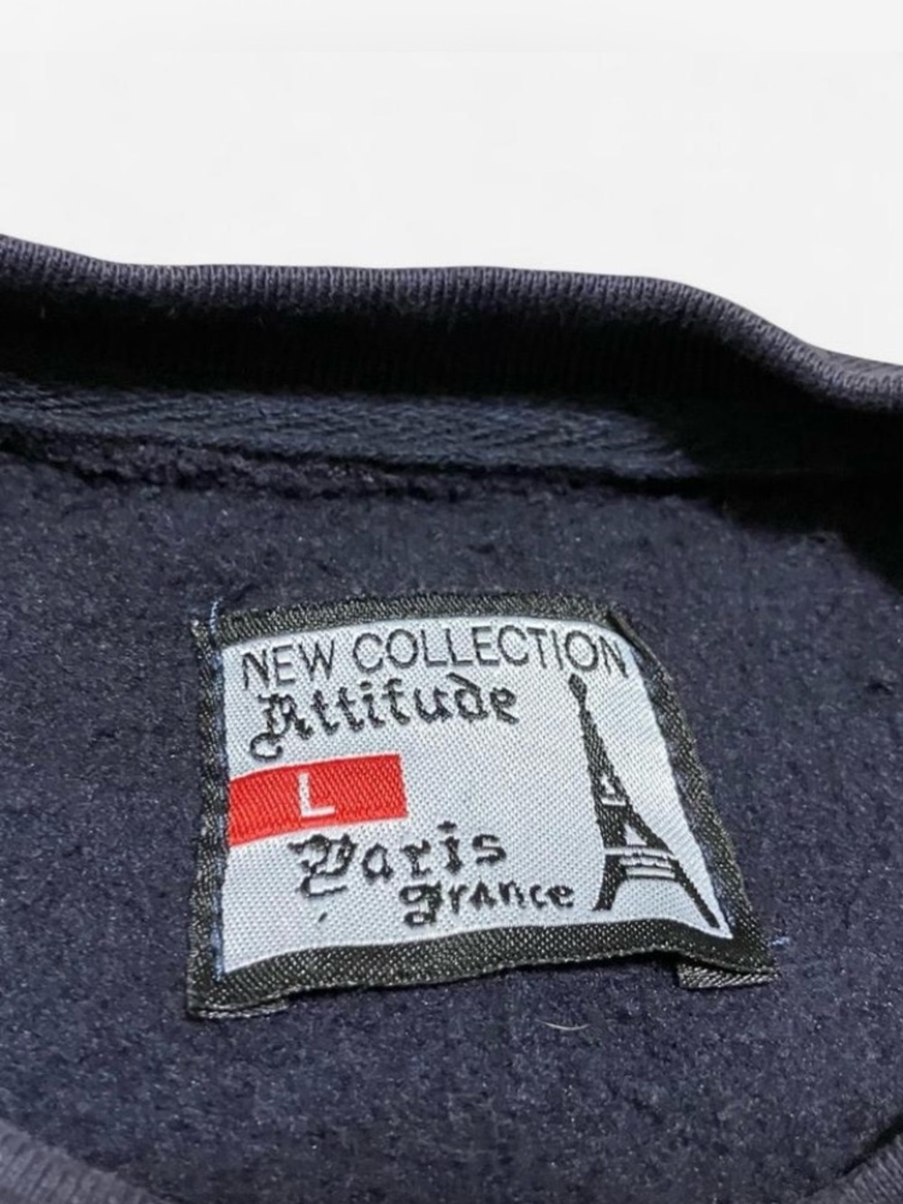 Paris France Eiffel Tower Oversized Y2K Crewneck cotton blend size L - Picture 4 of 5